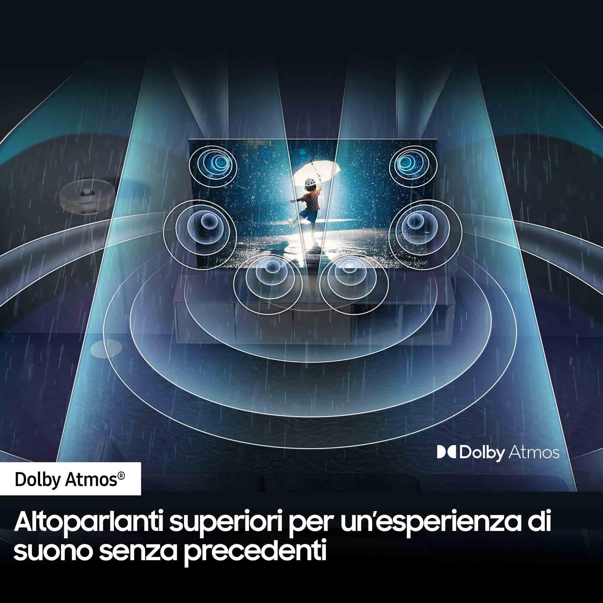 Samsung TV QE55S94DAEXZT OLED 4K, Smart TV 55" Processore NQ4 AI GEN2, Infinity One, DVBT-2, Q-Symphony & Dolby Atmos, compatibile con Bixby, Alexa e Google Assistant, Carbon Silver 2024