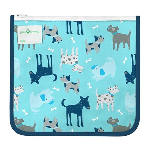 Miniatura 3 de green sprouts Bolsas de sándwich reutilizables aisladas (paquete de 2)  Sostiene alimentos, utensilios, toallitas y más  Mantiene la comida fresca