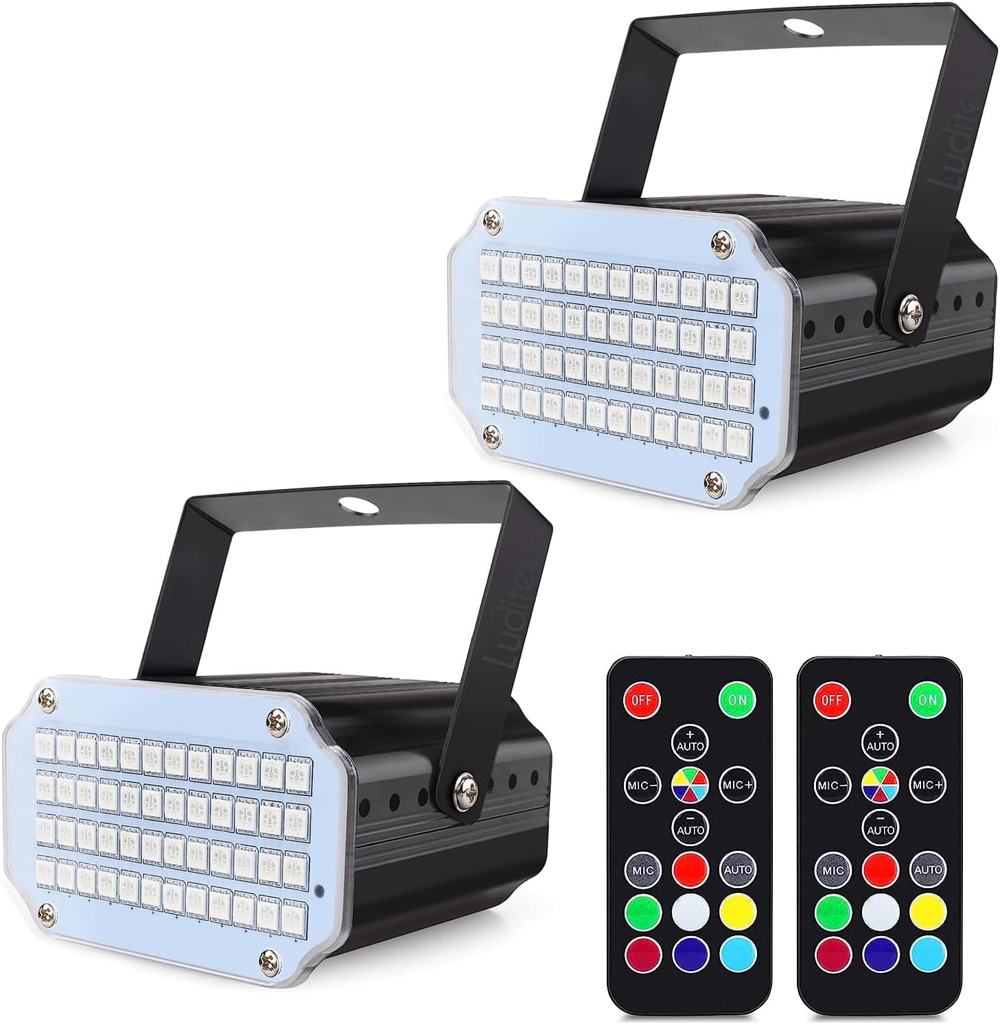 Halloween Mini LED Strobe Light, Luditek MultiColor Sound Activated Disco Party