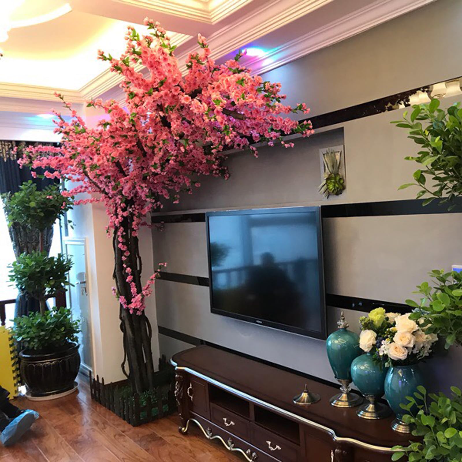 Künstlicher Kirschblütenbaum, große Seidenblumen-Dekoration für Hochzeiten, Veranstaltungen, Partys und Restaurants