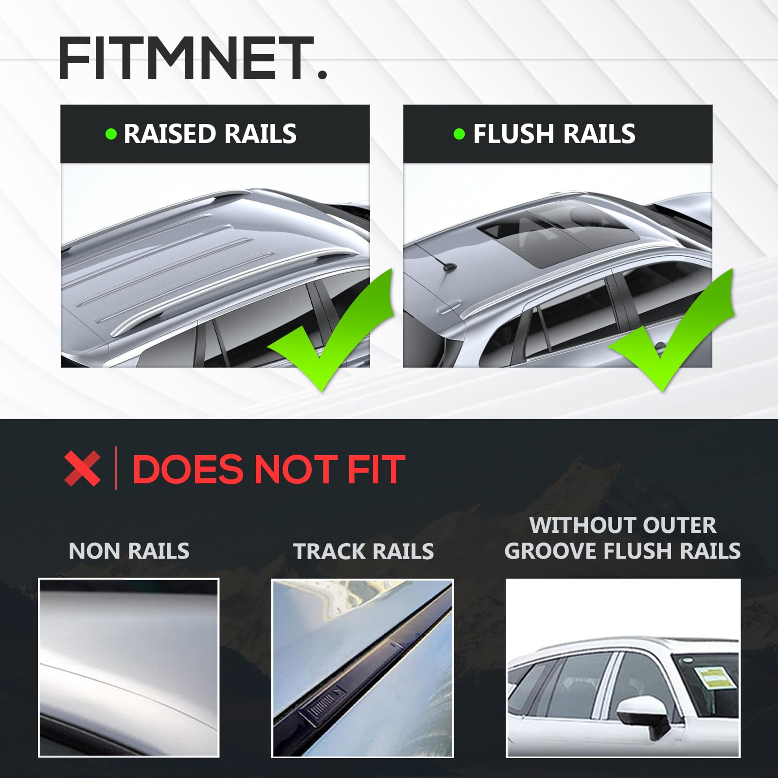 Heavy Duty 300 LBS Universal Roof Rack Cross Bars Compatible with Flush & Raised Side Rails, Adjustable Crossbars Cargo Carrier Rooftop Luggage Cars Vehicles Suvs