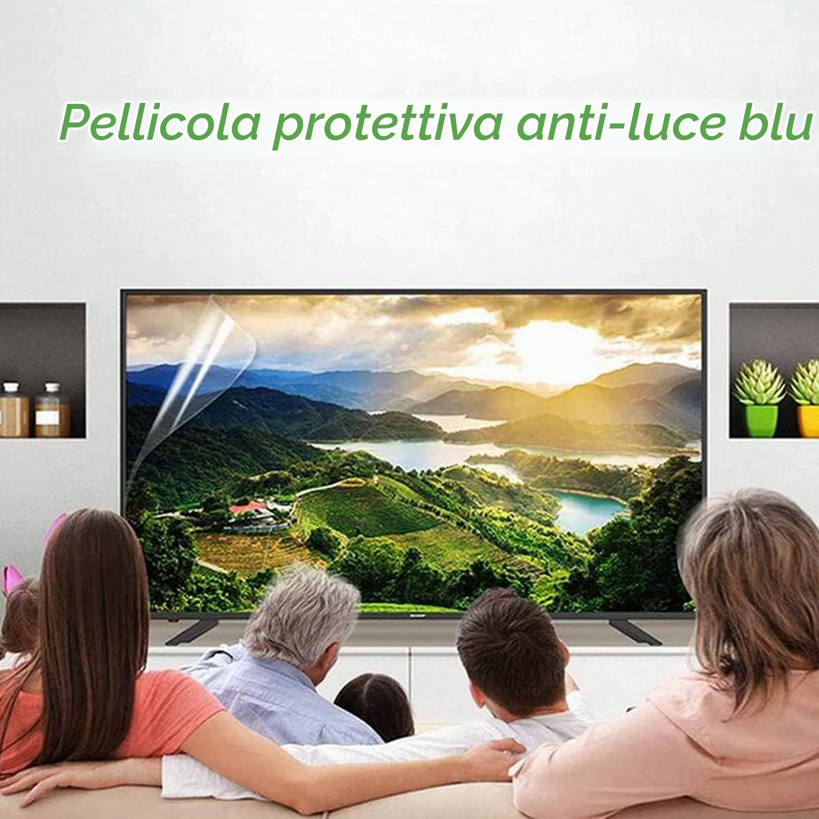 32-46 Pollici TV Screen Protectors Filtro Antiriflesso Allevia, Pellicola Protettiva Monitor Anti Glare Anti-Blu-Chiaro Riduci L'affaticamento degli Occhi,Matte-32in(698X392) mm