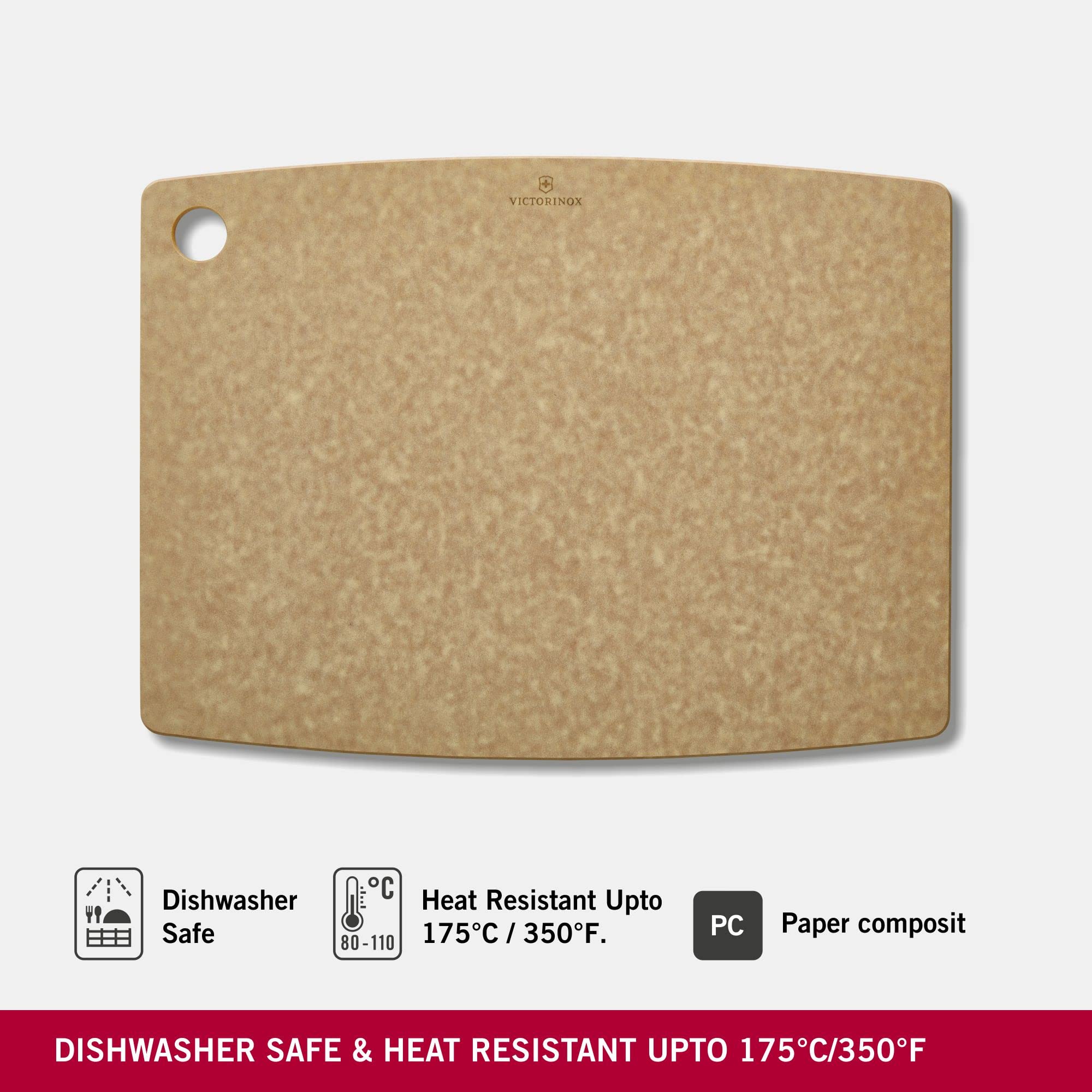 Victorinox Cutting Board M (44.4 x 33 x 0.6), Chopping Board for Carving Meat or Vegetables Dishwasher safe, Brown - Image 4