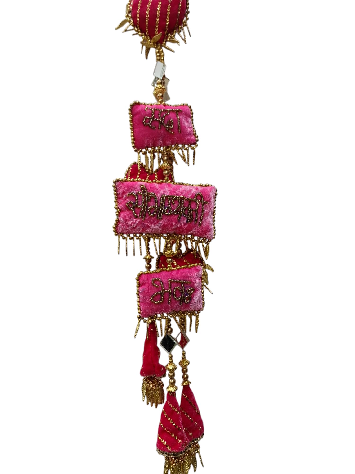 Indian Ethnic Tassel (Latkan) – Customizable Velvet Latkan with Beads & Intricate Design for Lehenga, Dresses, and Suits (Light Pink)