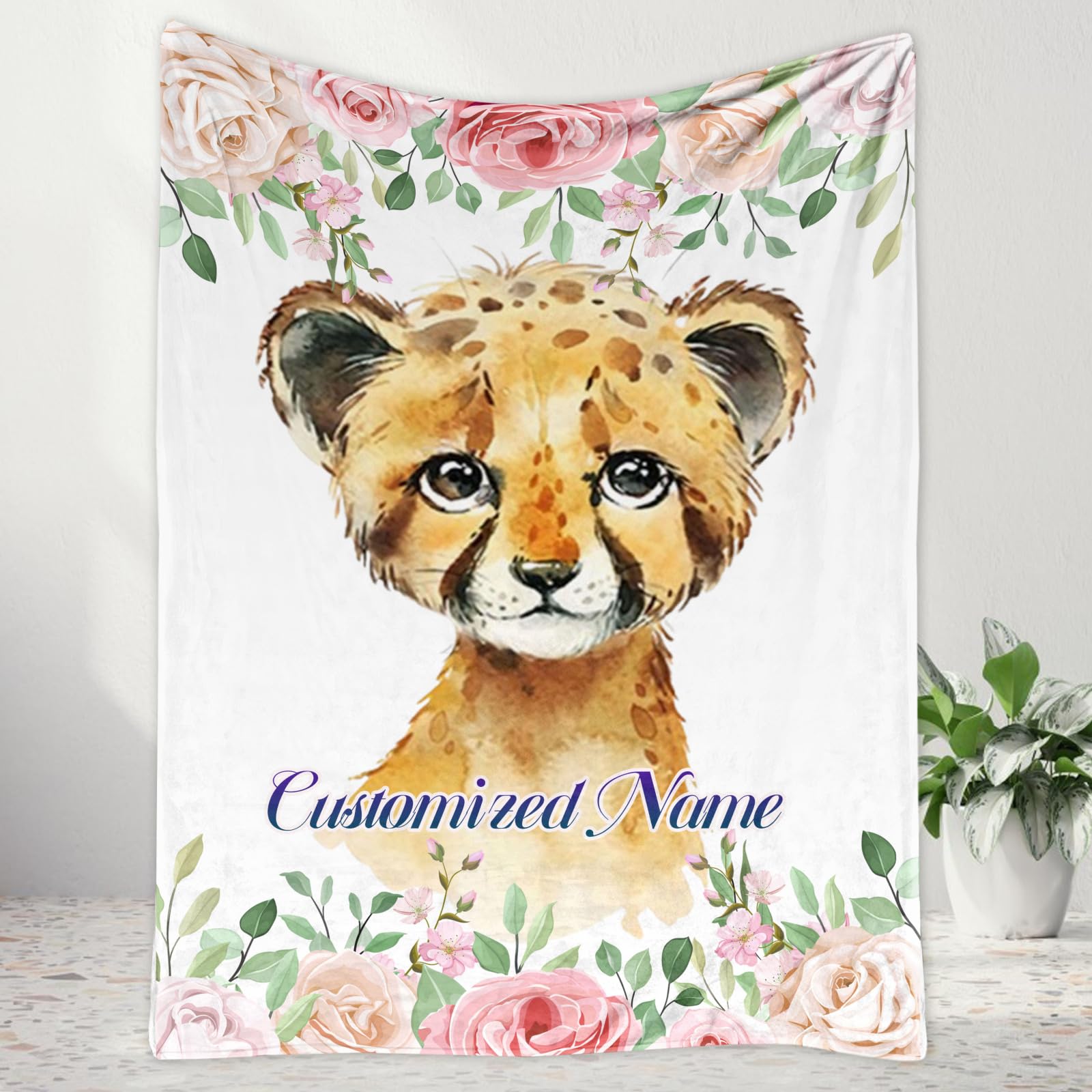NIUBI Personalized Baby Blanket, Baby Blanket with Name, Baby Personalised Gifts,30X40inch