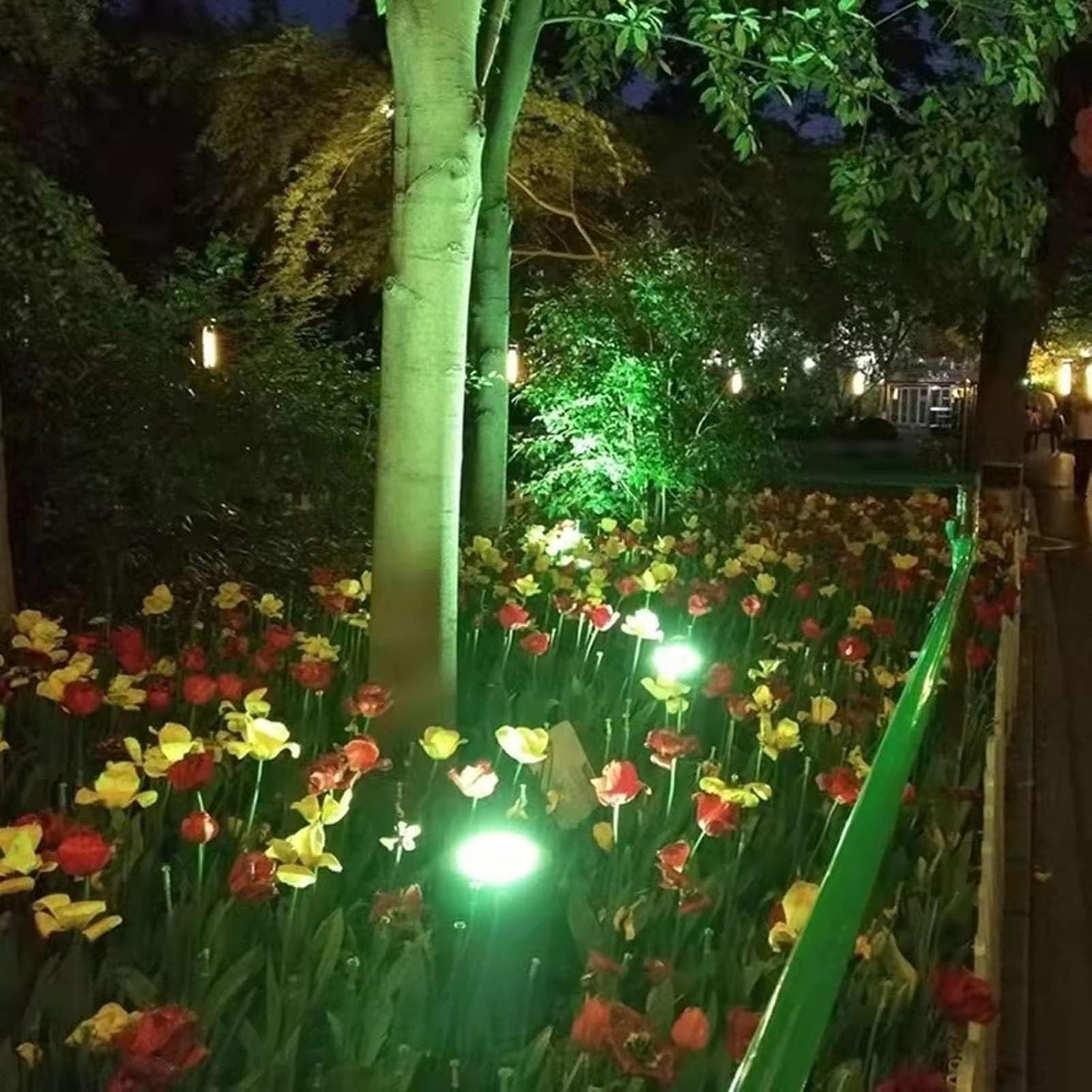 Focos LED - Reflectores LED De Largo Alcance, Luces COB Redondas Para Árboles De Exterior, Lámpara De Paisaje Con Ángulo Ajustable Y Resistente Al Agua IP65, Para Publicidad/paredes/edificios(White,30