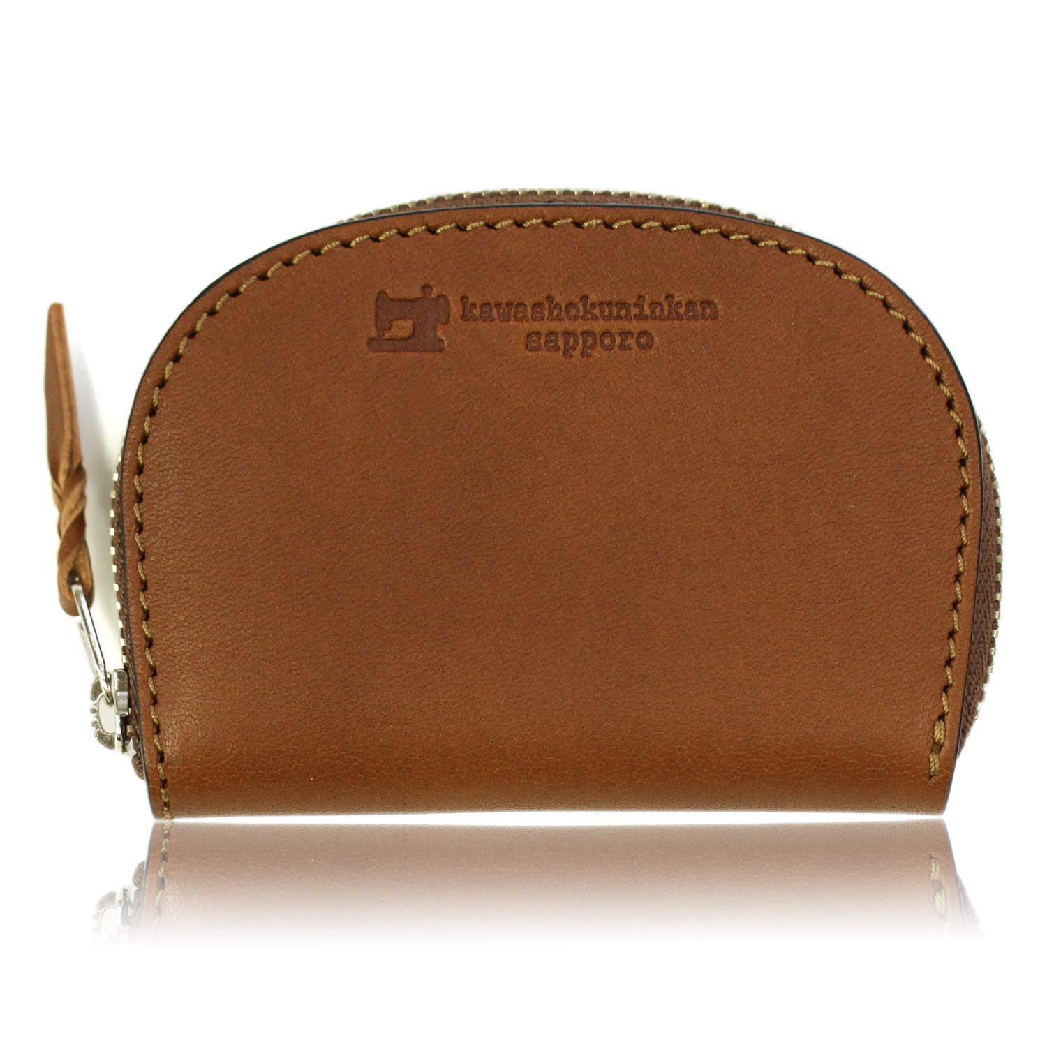 Sapporo Leather Craftsman Coin Purse Brown Oiled Cowhide Made in Japan
