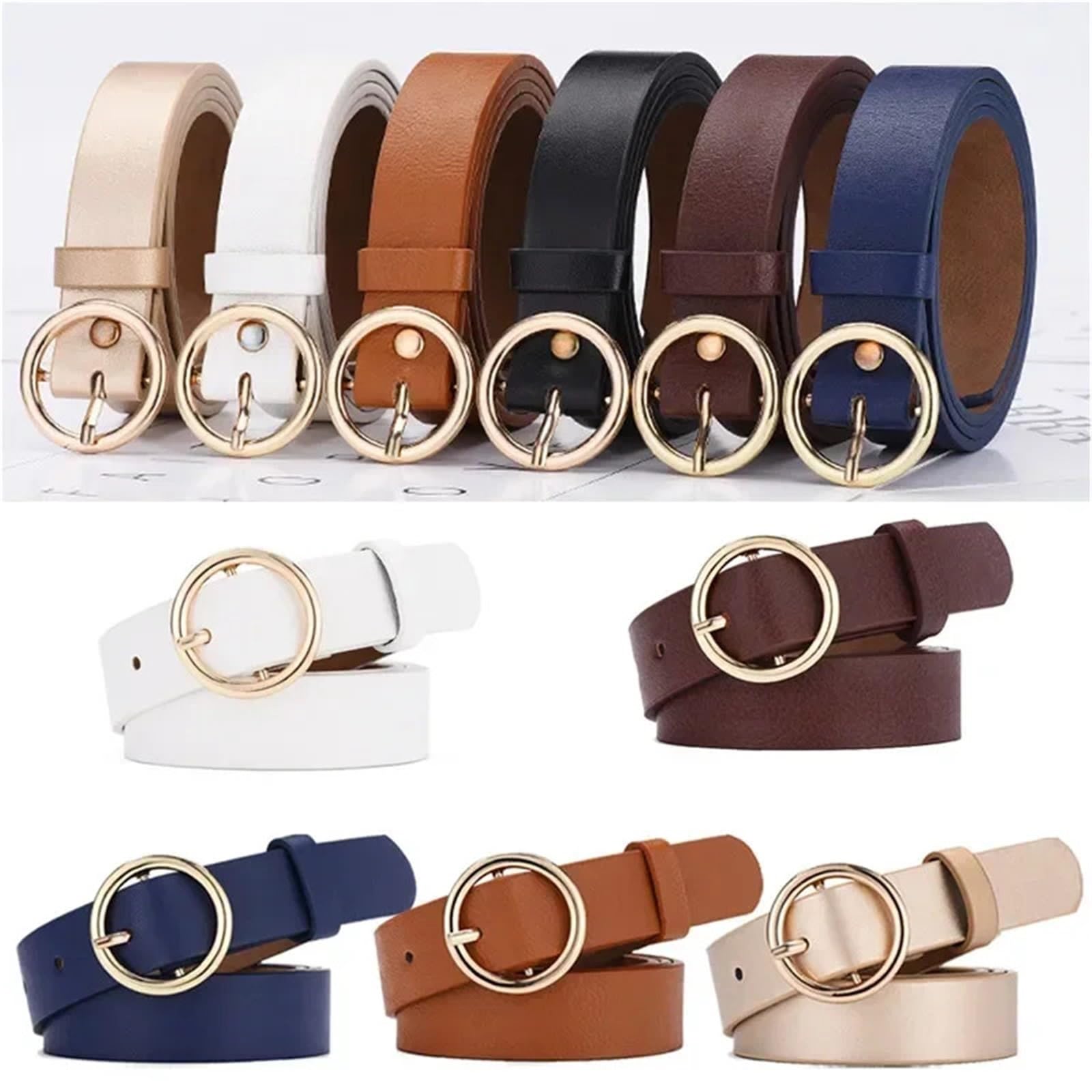 Cinturones ajustables de piel sintética para mujer, con hebilla de pin, correa de cintura, pantalones vaqueros, faldas para hombres y mujeres