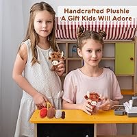 Vista 6 de Cheloment Kit de 2 piezas de ganchillo de vaca de las tierras altas para principiantes, kit de inicio de ganchillo con tutoriales en video paso a