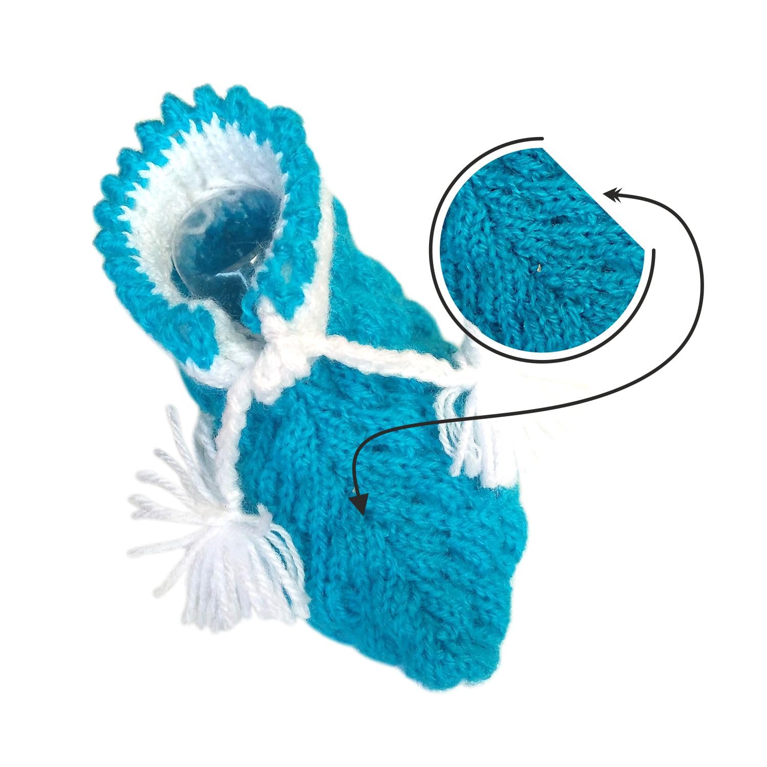 KIDSKA New Born Baby Winter Socks Woolen Socks for Baby (3-6 Months) Pack of 2 Pair 2