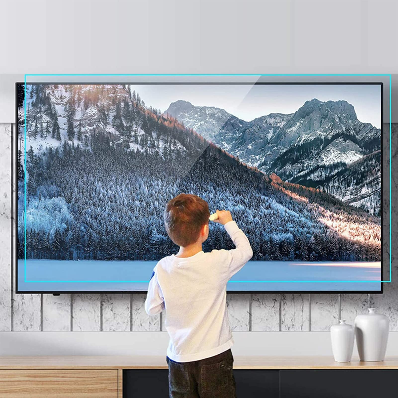 LEFEDA Película protectora antideslumbrante para TV de 27-75 pulgadas, protector LCD de película mate/HD, alivia la fatiga ocular adecuada para pantallas planas/curvas (HD VERSION)