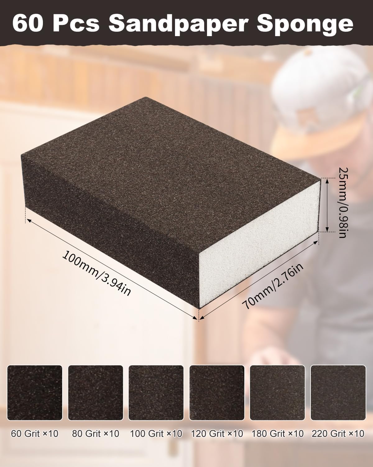 Rocaris Sanding Blocks - 60 Grit Set -2