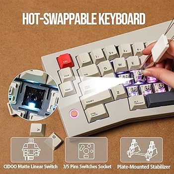 cidoo V68 アリス配列キーボード alice配列で打鍵音も良いメカニカルキーボード「CIDOO V68 VIA