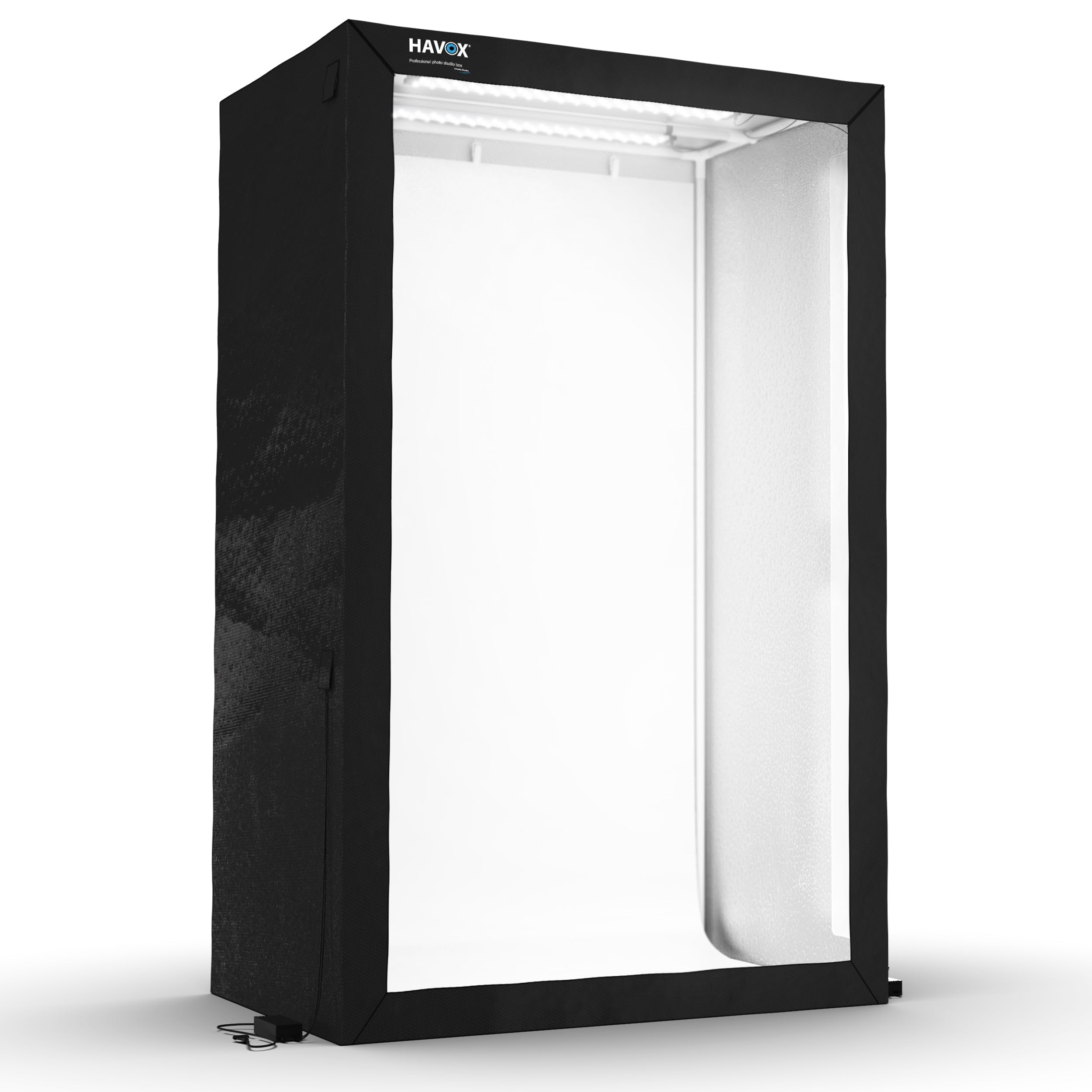 HAVOX - Studio Fotografico HPB-200 - Dimensioni 120x80x200cm - Illuminazione a LED "Luce del giorno" 5500k - 30,000 lumens - CRI 93 - Realizza le tue foto commerciali per e-commerce.