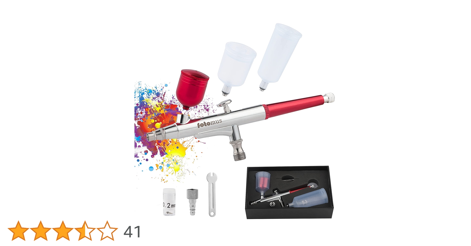 Amazon | 【3種カップ 0.2mm口径】エアブラシ スーパーファインタイプ