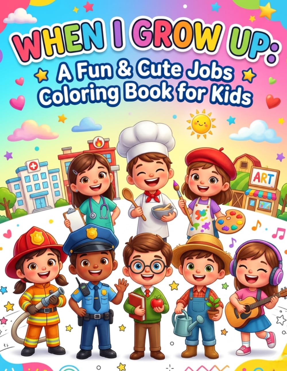When I Grow Up Coloring Book for Kids: Fun & Cute Jobs and Careers Coloring Book for Boys & Girls: Adorable Occupation-Themed Coloring Pages to Inspire Creativity and Big Dreams