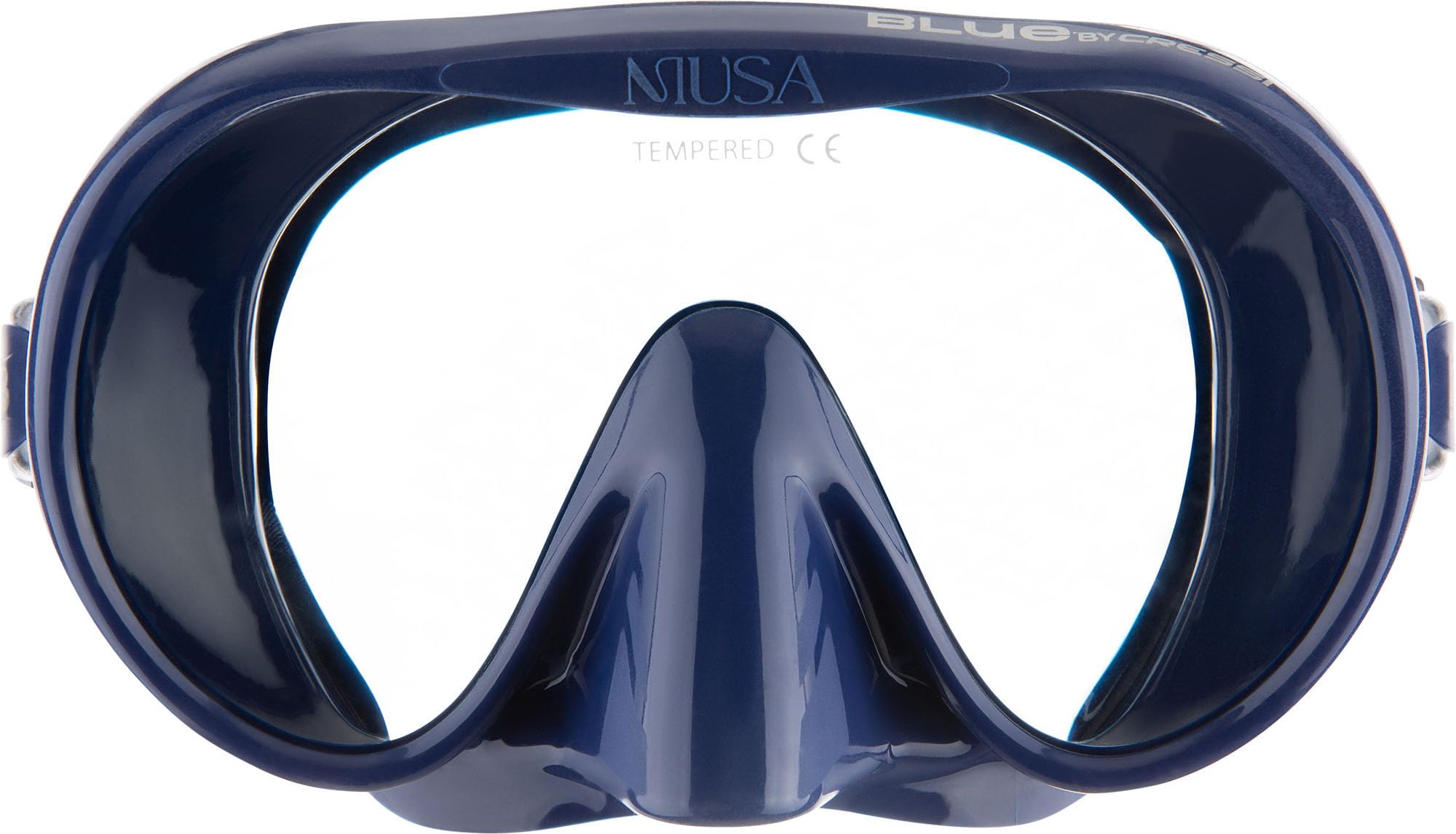 CRESSI since 1946 - Musa Frameless Diving Mask for Adults - Wide Vision Single Lens - Low Internal Volume - Pure Soft Silicone - Blue - One Size - Designed in Italy
