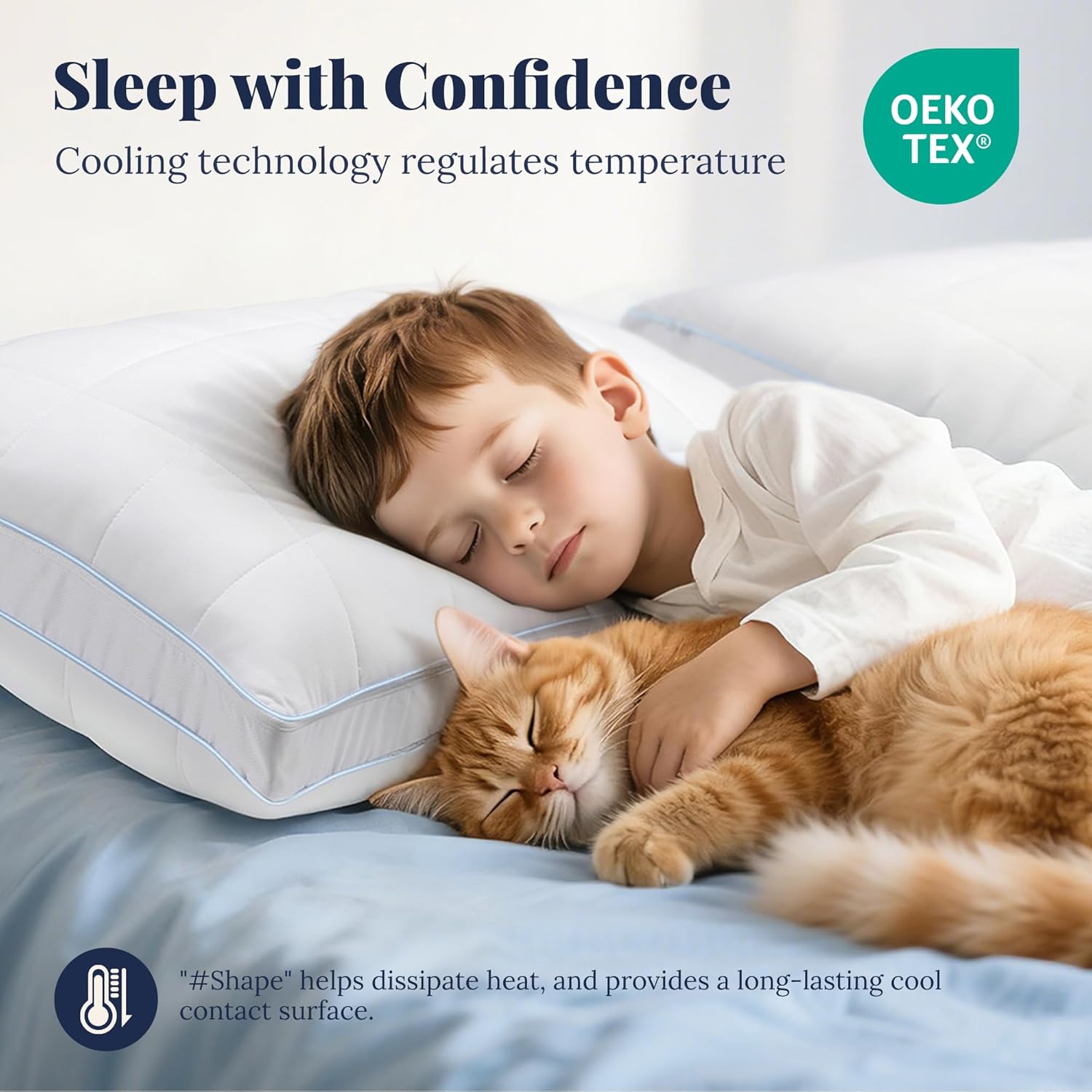 3-in-1 Adjustable Pillows Bed Pillow - Hotel Pillow Queen Size Pillow for Sleeping with 3 Removable Inserts, Assemblable Height & Soft Firm Pillows for Back, Stomach or Side Sleepers - Image 6