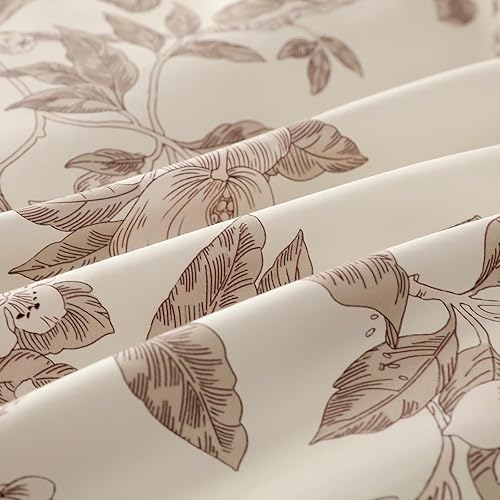 Miniatura 6 de OAITE Funda de edredón individual 68 x 90 pulgadas juego de ropa de cama de algodón de 600 hilos de 3 piezas color claro patrón estético moderno