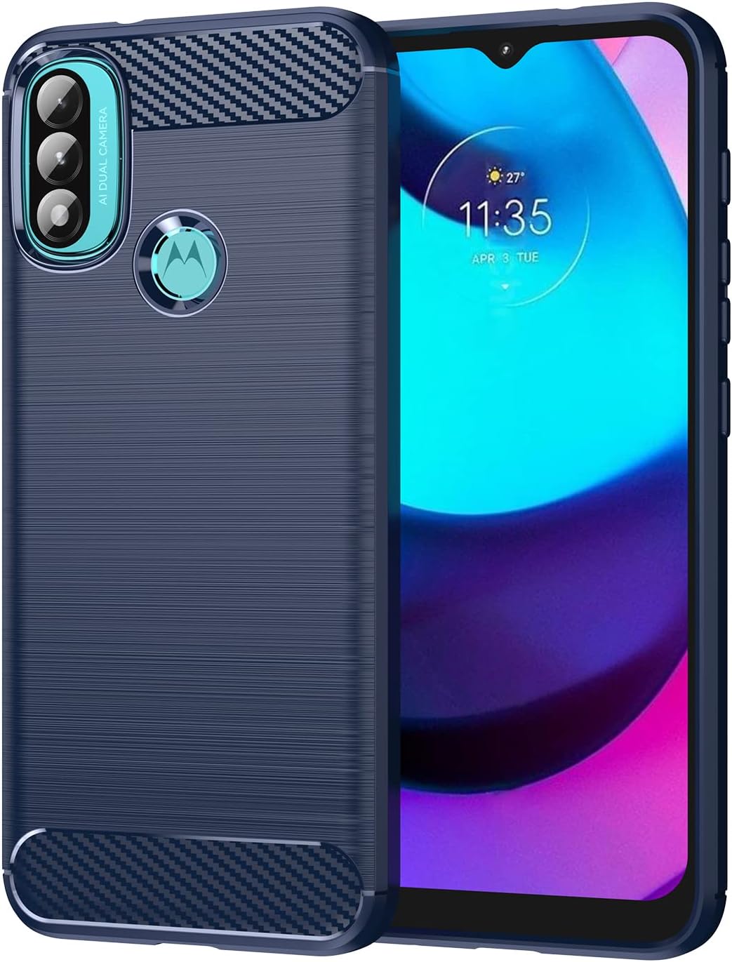 Junrui Slim Case Designed for Samsung Phones Galaxy S20 Case-TPU (Blue)