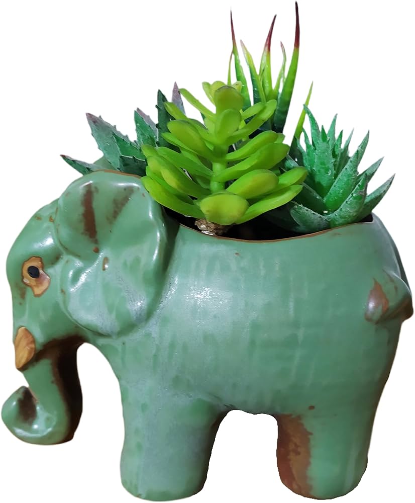 Amazon.co.jp: SJBAG かわいい 6.7インチ 漫画 動物 象型 セラミック