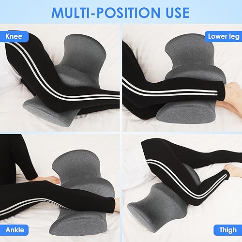 Miniatura 6 de Almohada de rodilla para tobillo y rodilla, elevación de piernas, alivio del dolor de cuello de alta calidad, almohada de espuma viscoelástica para