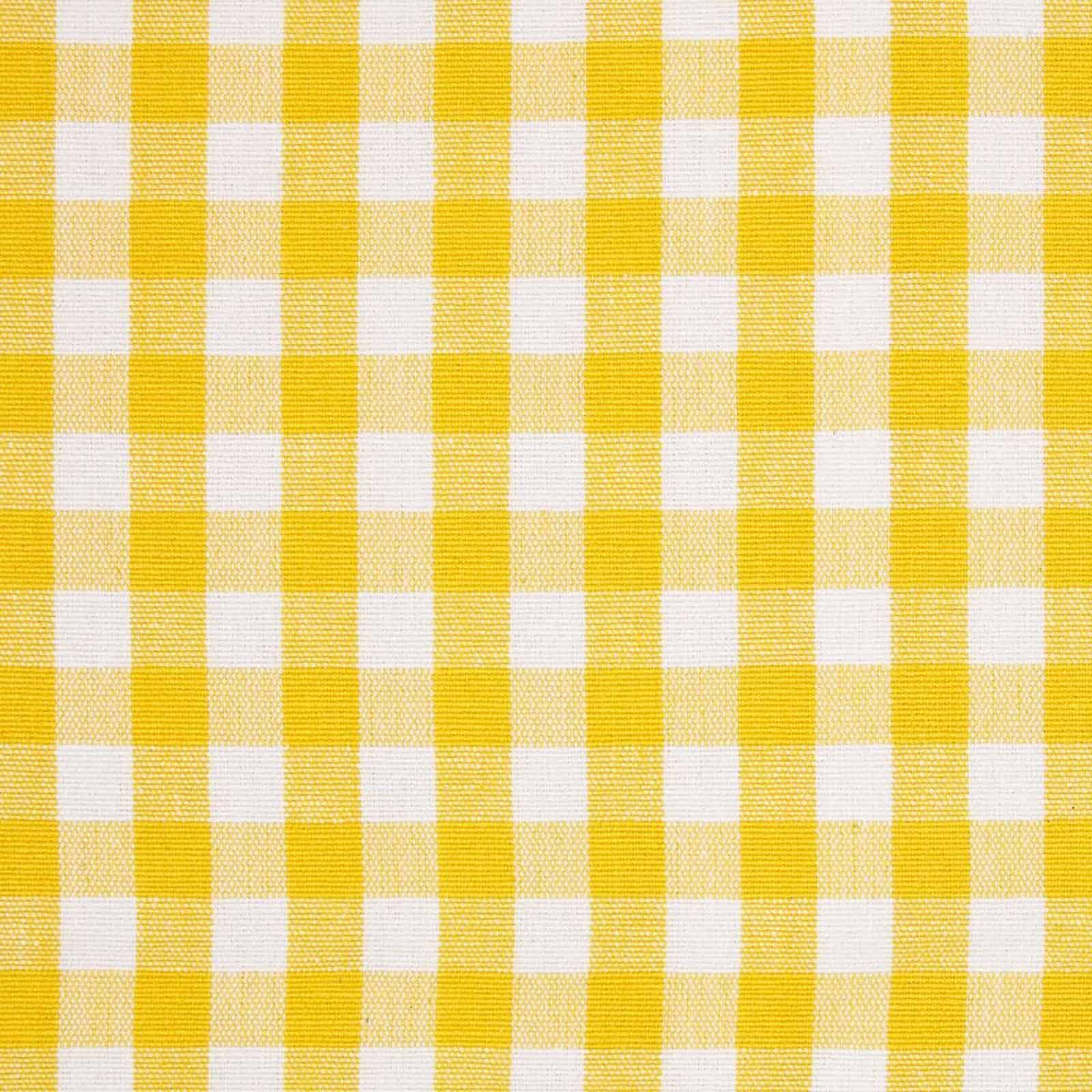 HOMESCAPES – Paire de Rideaux à Carreaux Jaune Prêt-à-Poser – 137 x 228 cm