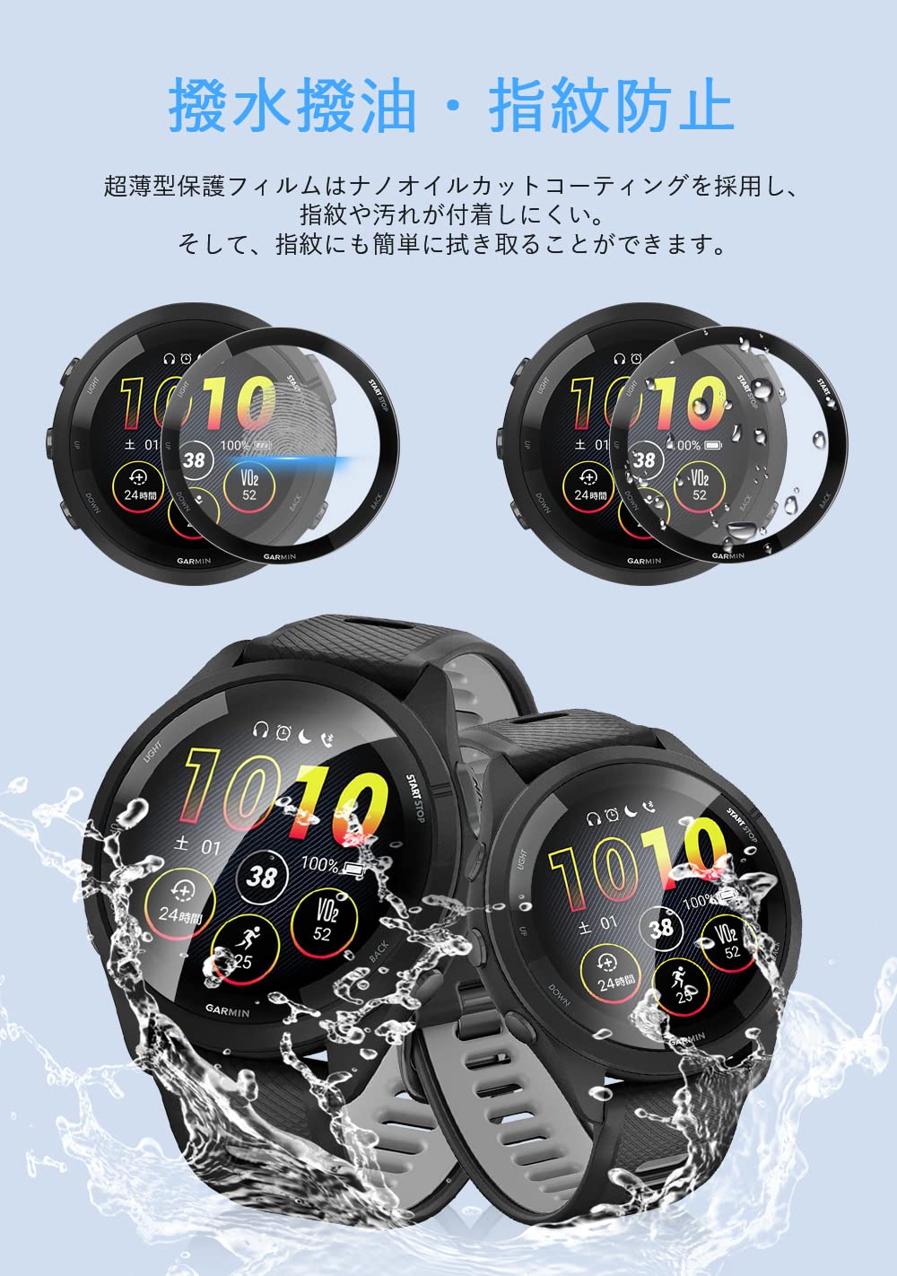 Garmin forerunner265＋スクリーンフィルム2枚 Amazon