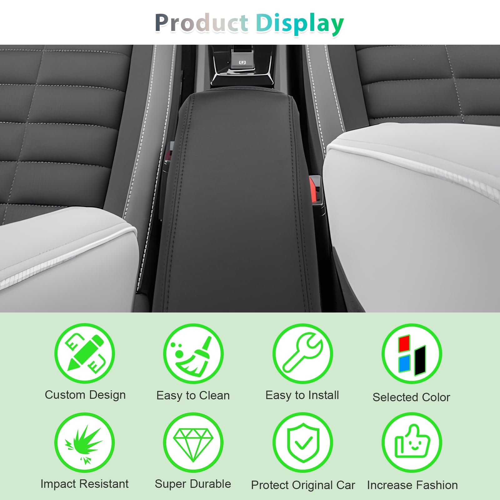 GAFAT Compatibile con Nuova Opel Frontera 2025 2026 2027 Hybrid EV Bracciolo Copertura, Accessori Frontera GS 2026 Console Centrale Braccioli Protezione Pelle Imbottitura