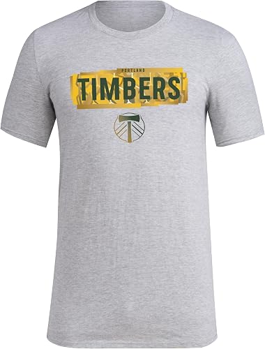 Adidas Men's Portland Timbers MLS Short Sleeve T-Shirt, Grey Heather, XX-Large
