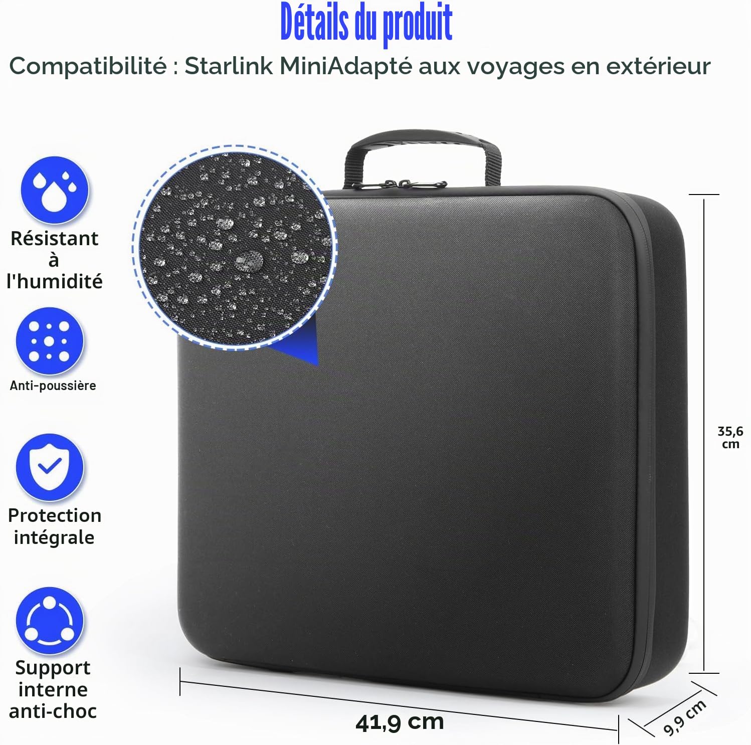Starlink Mini étui – Mini étui portable Starlink pour Master Disk et accessoires pour camping-car, voyage, utilisation en plein air