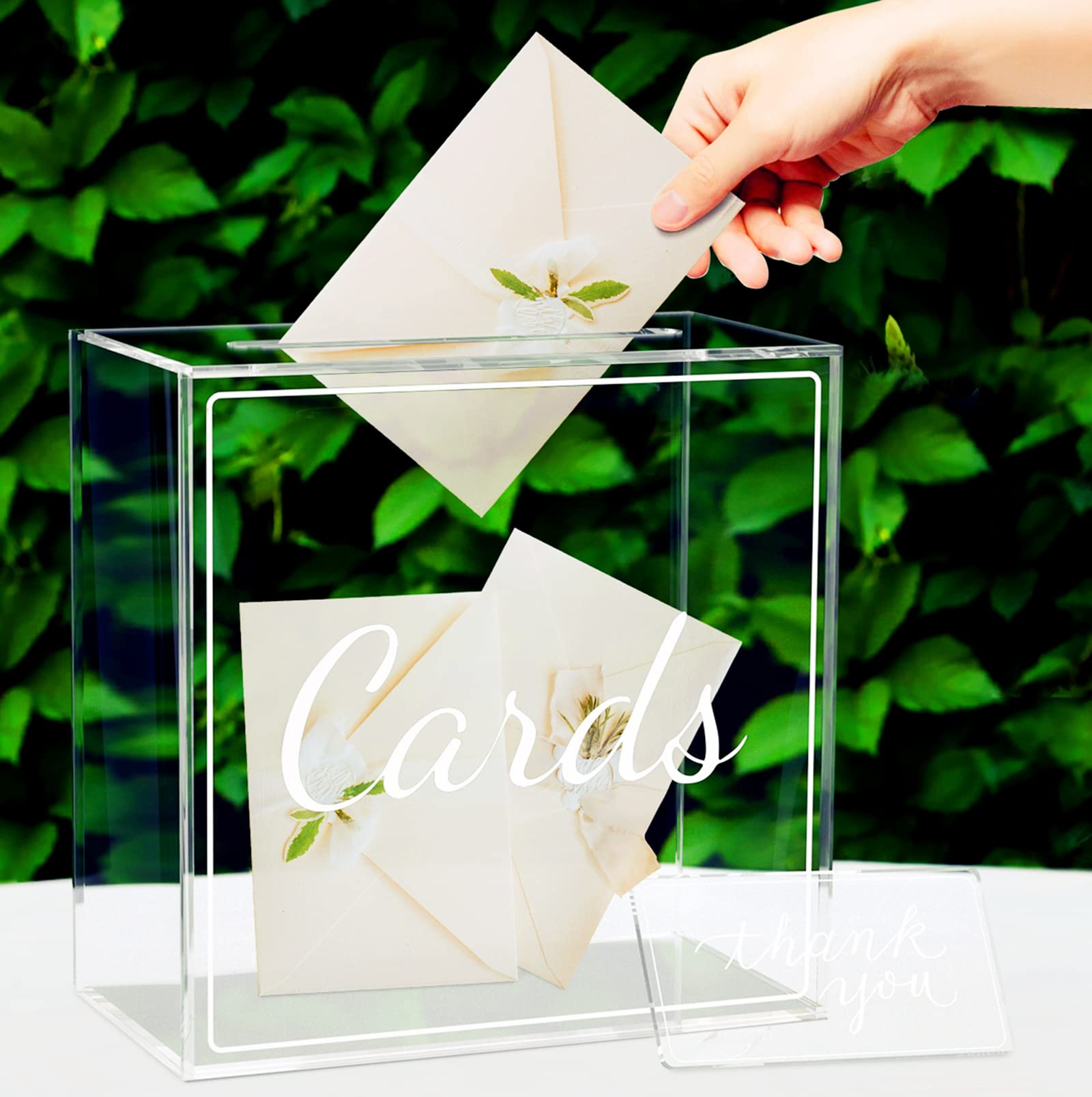Buy AOZZO Wedding Card Box, Acrylic Clear Post Money Gift Box Holder
