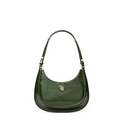 Tory Burch Robinson Crosshatched Convertible Crescent Bag Women