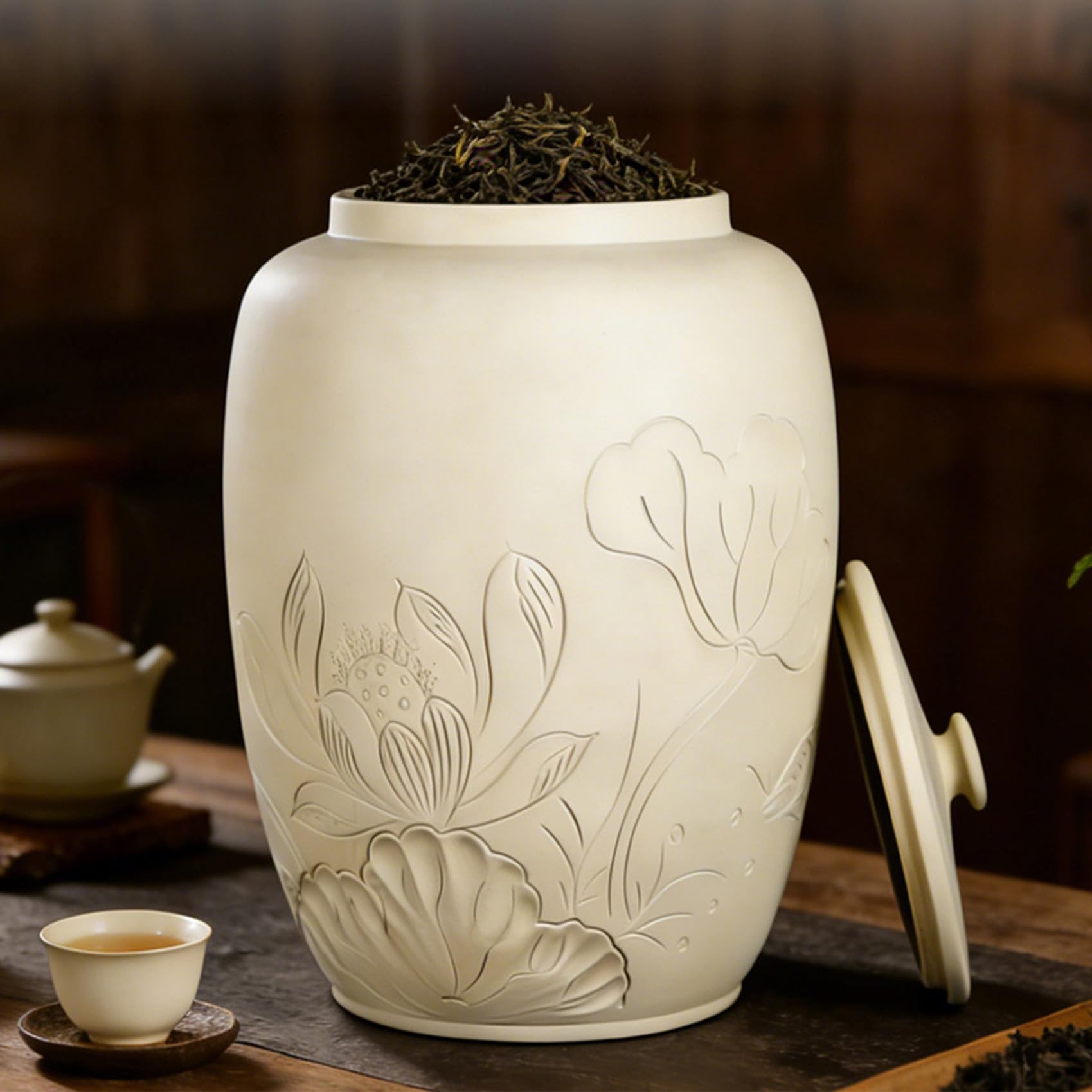 Hlixzoy Ceramic Rice Storage Bin with Lid – Decorative Strong-Seal Grain Container for Pantry, Store Rice, Soybeans, Corn & Flour – Easy To Take