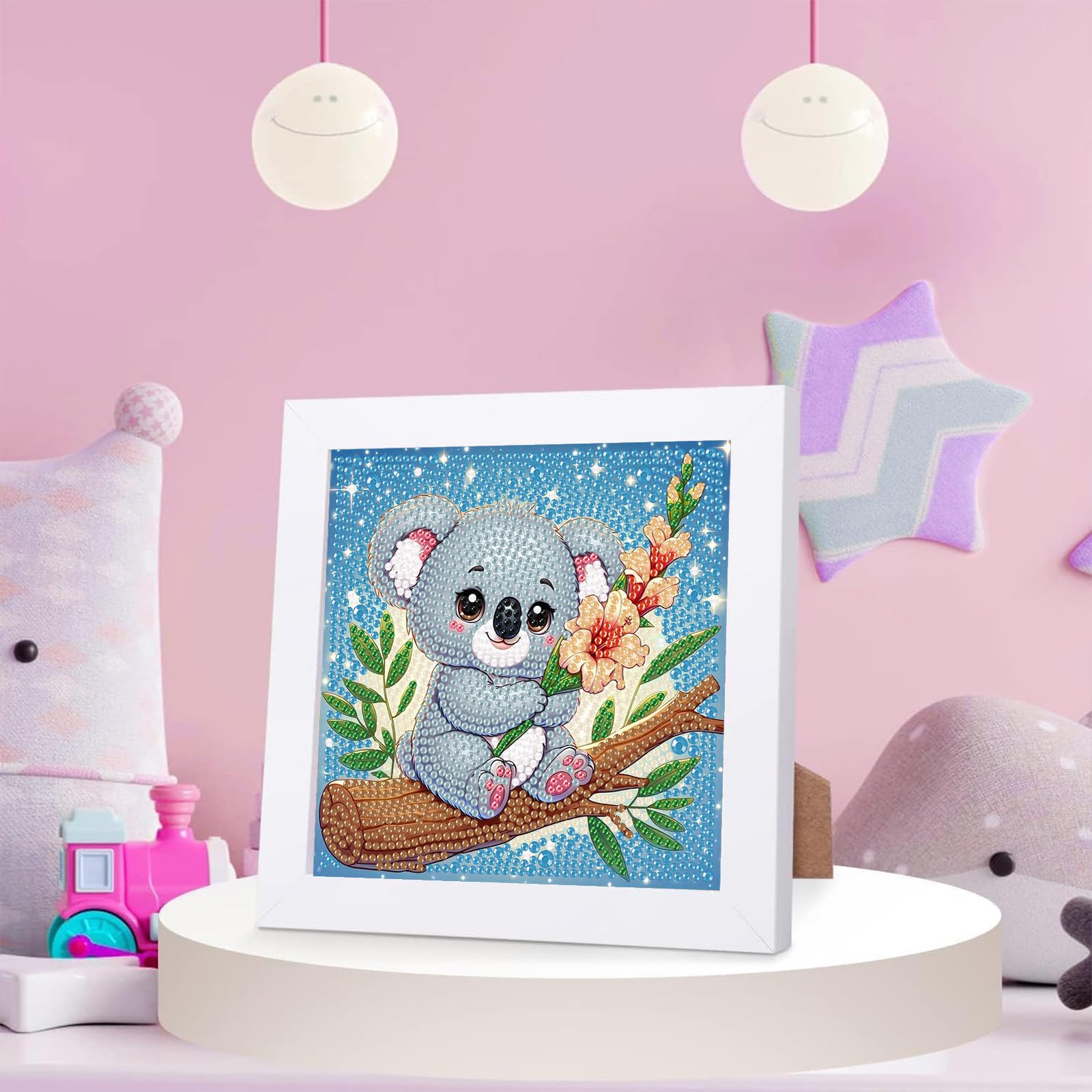 Viart Koala Diamond Art for Kids with Frame-Koalas Diamond Painting for Kids Animal Small Diamond Art Kits - Image 4