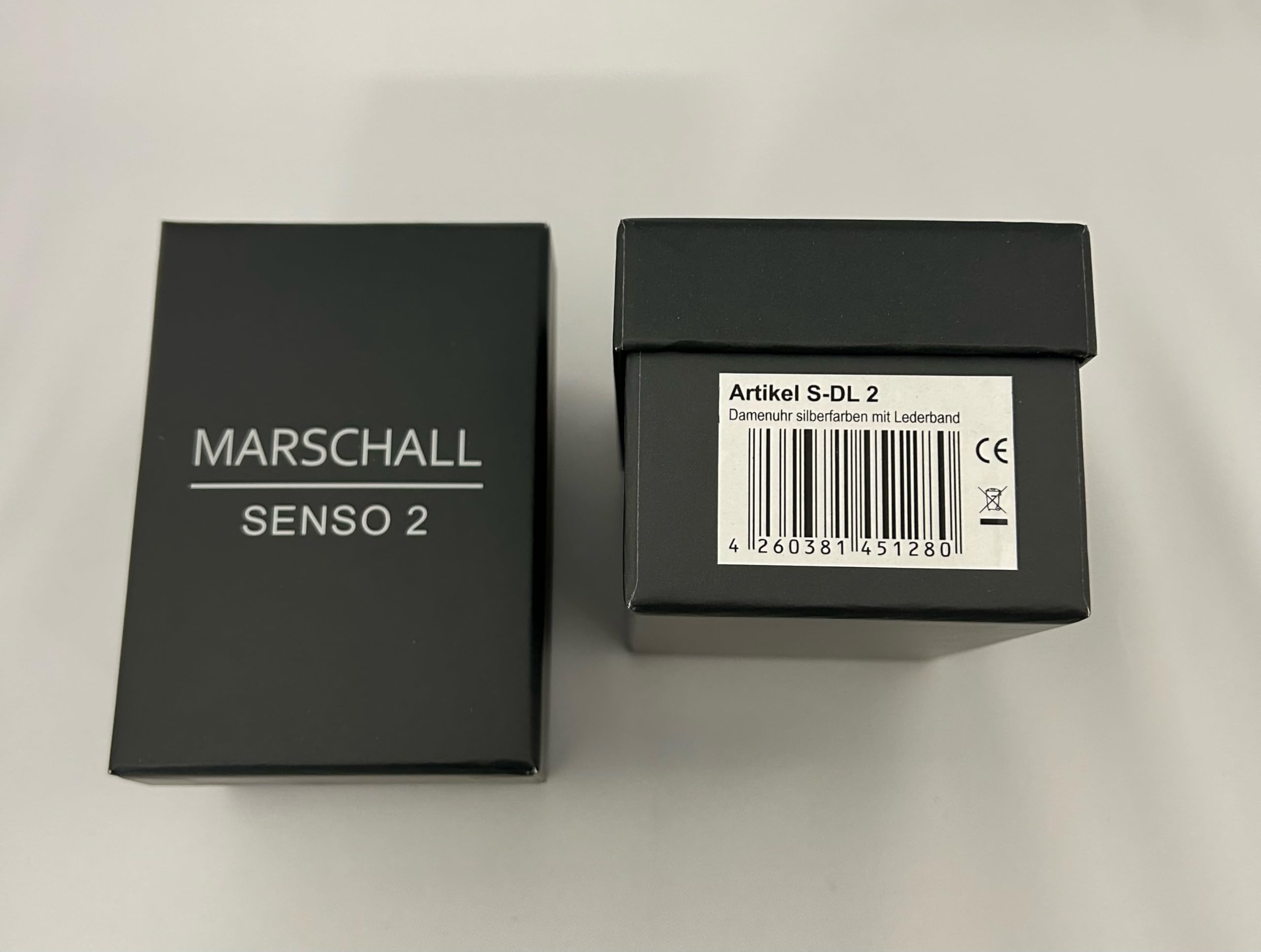 Marschall Senso Deutsch sprechende Damen Armbanduhr I S-DL 2 I Mit Touch Funktion I Für Blinde, Senioren und Demenzkranke I Datum- und Zeitansage I Schwarzes Lederarmband