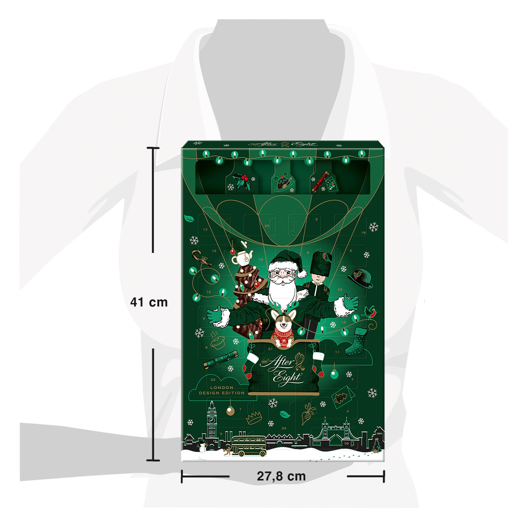AFTER EIGHT Calendario Avvento 2025 Personaggi di Cioccolato Fondente ripieno alla Menta 199g
