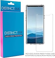 Vista 4 de DistinctInk Clear Shockproof Hybrid Case for Samsung Galaxy Note 9 (6.4" Screen) - TPU Bumper, Acrylic Back, Tempered Glass Screen Protector - Got