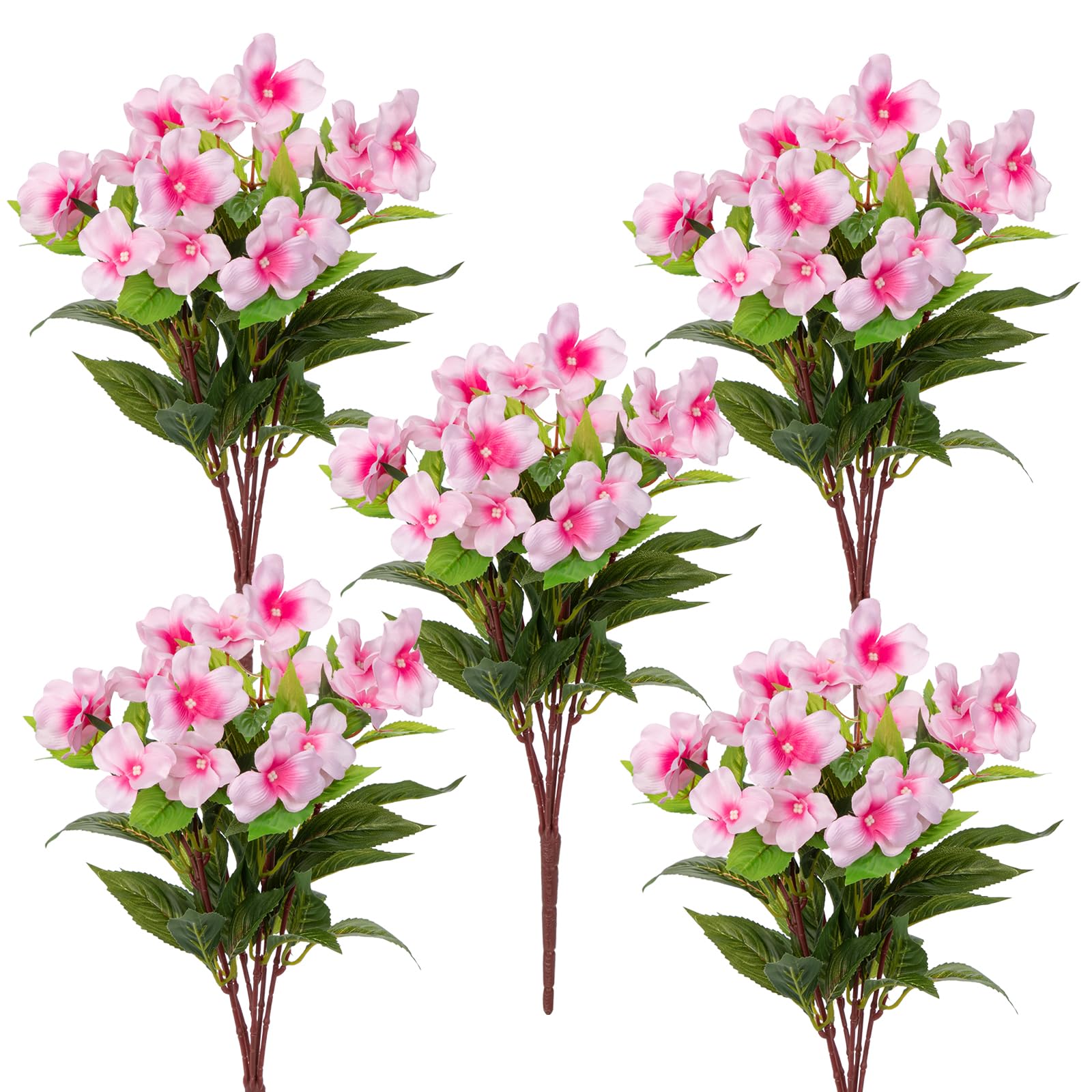 Fleurs artificielles Impatiens Balsamina : finies les fleurs fanées, bouquet déco pour maison