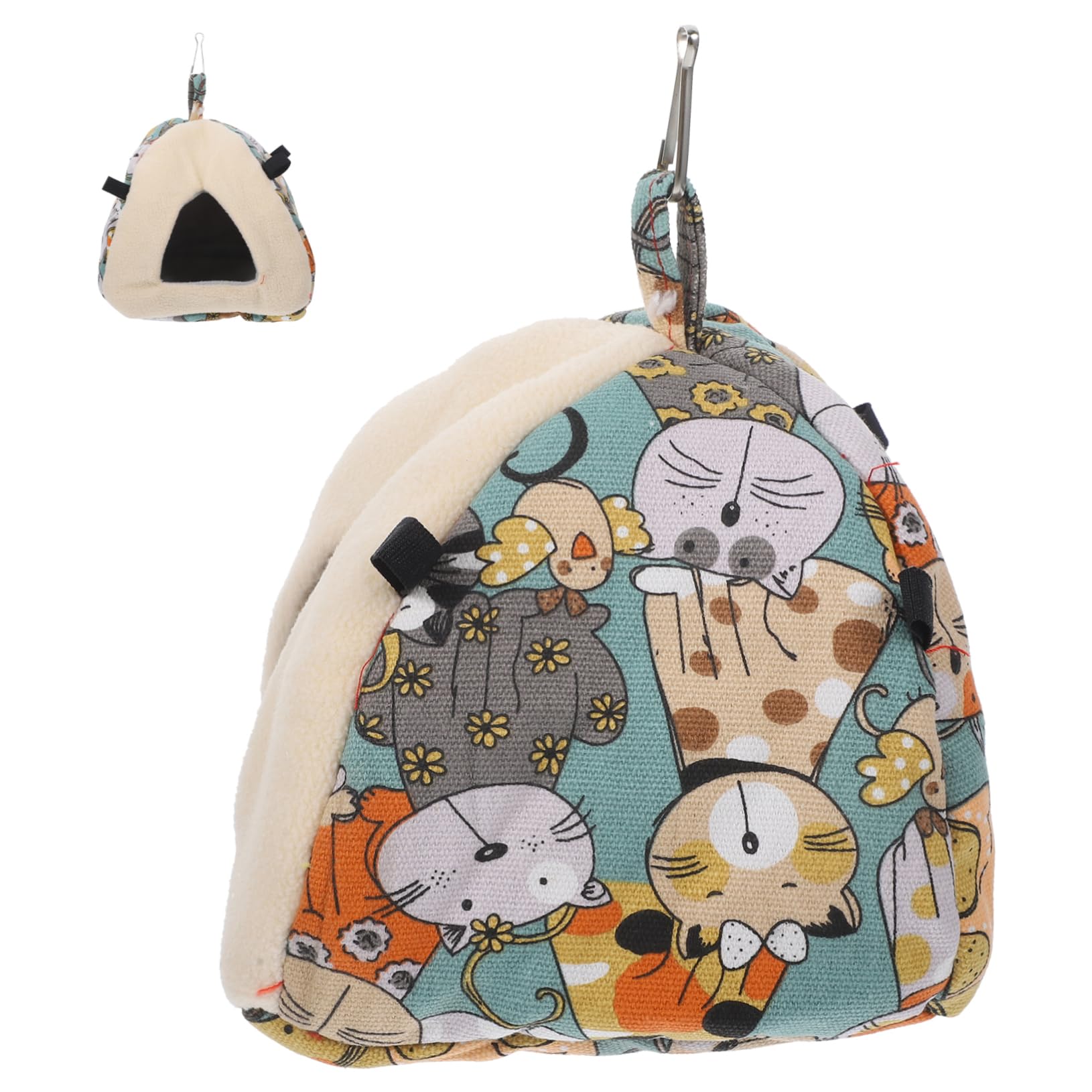 Yardwe Cozy Chinchilla House Warm Hideout for Hamsters Guinea Pigs Rats and Squirrels Breathable Easy to Attach Safe for Indoor Use