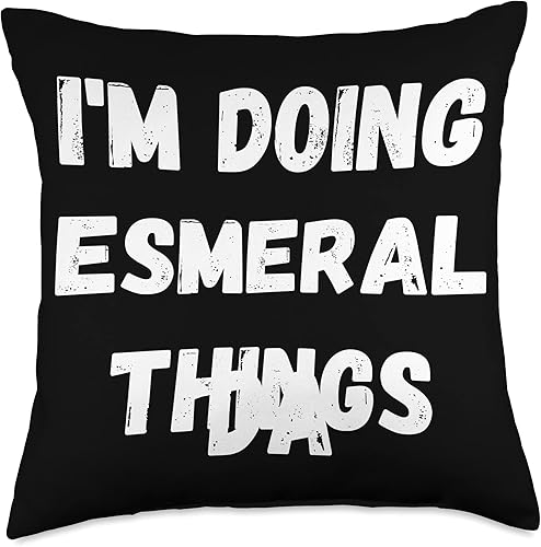 Esmeralda Gifts, Esmeralda Things - Almohada de 18 x 18 pulgadas, multicolor