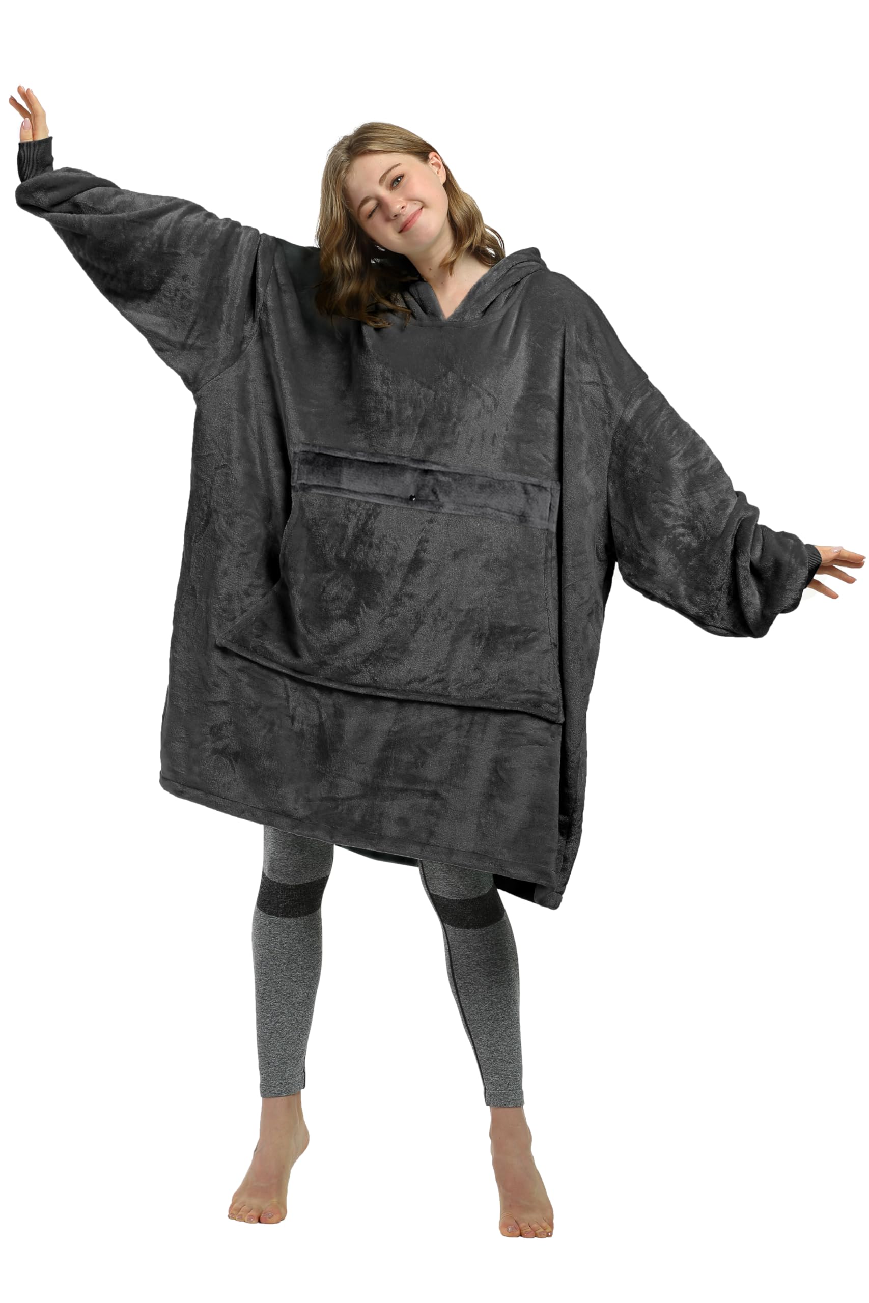 Catalonia Oversized Blanket Hoodie Sweatshirt Fleece Pullover With