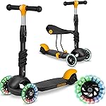 Ricokids 3-in-1 Roller for Children, Three Wheels, Children's Scooter, 3 Wheels, Children's Scooter from 3 Years, Toddler Scooter, 27.5 x 55.5 x 78.5 cm, Colour: Black