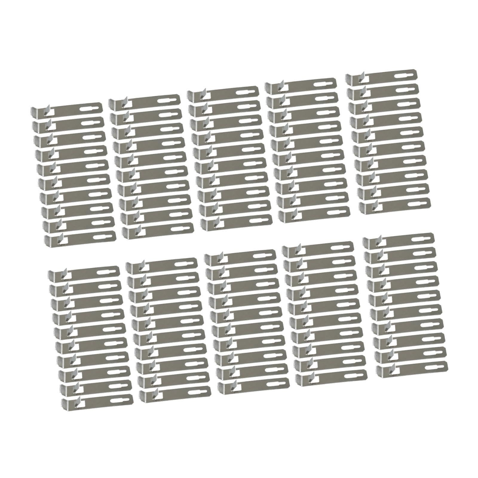 100 Stück Hakenbefestigungen für Fliesenaufhänger, Wandhalterung Und K Haken, Stahl 9x0.12x1.9cm