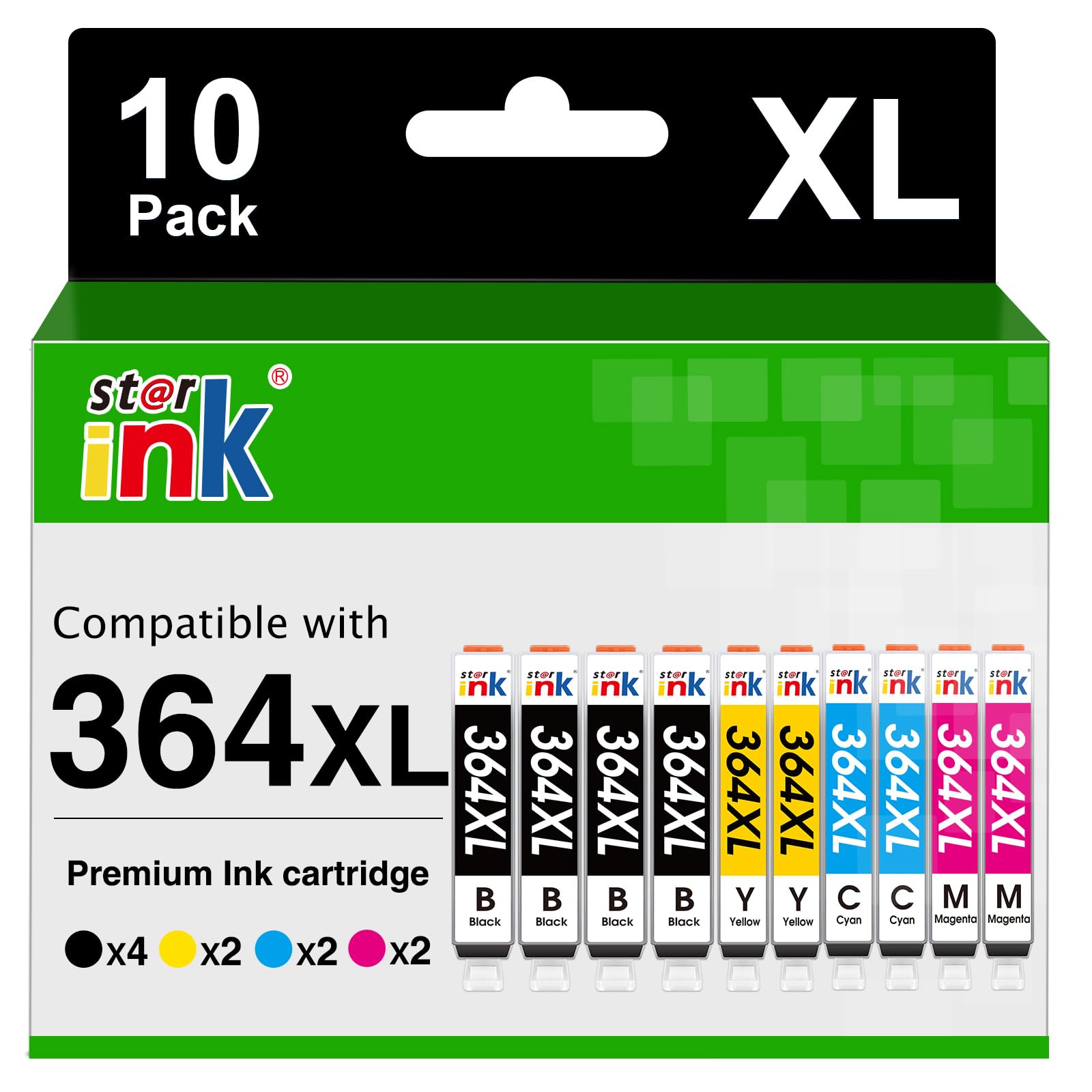 364 XL 364XL Patronen Multipack Kompatibel für HP 364 Druckerpatronen, für HP Photosmart 5520, 5510, 5524, 5522, 5515, 6510, b110, Deskjet 3520, 3070A, 3522, 3524, Officejet 4620, 4622, 10er Pack