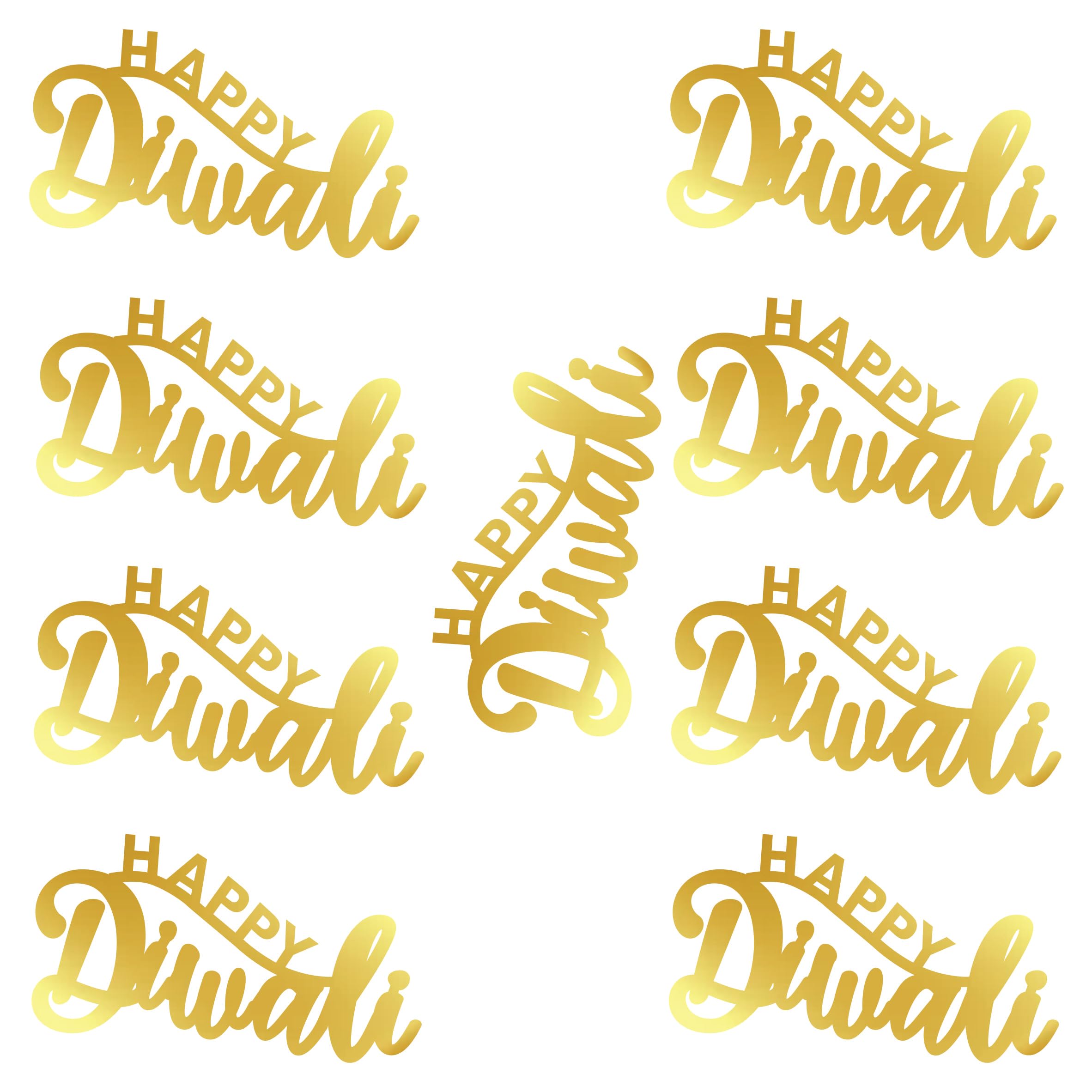 Happy Diwali Acrylic Gift tag, Mirror Acrylic Gift Tags, (lotusDesign) Happy Diwali Tags Happy Diwali Gift Decoration Tags Diwali Gift Tags (DESIGN NO 4)