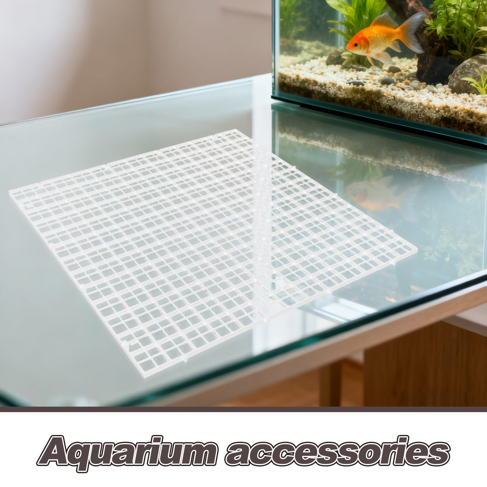 Aquarium Bodenfilterplatte Trennwand 8 Stück Weiß Kunststoff