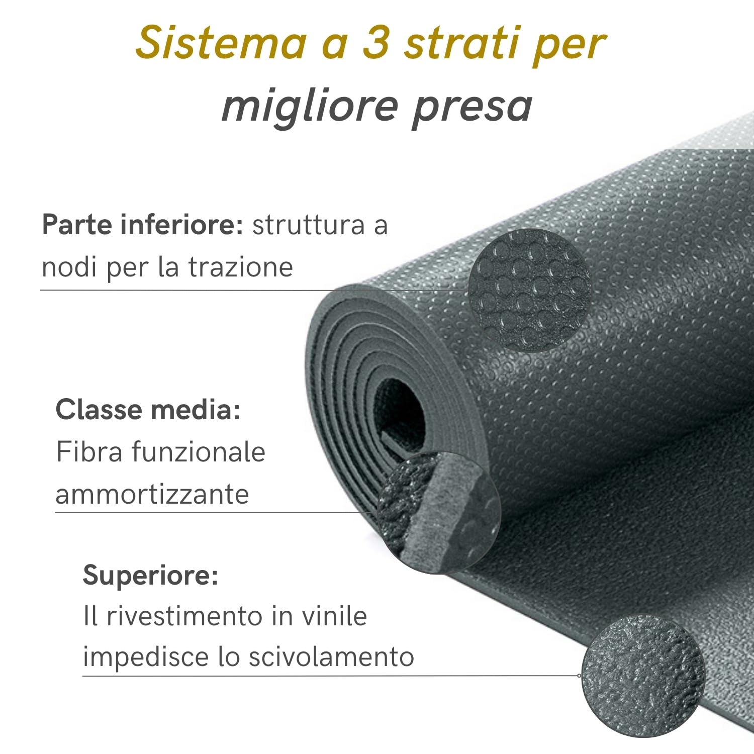 LOTUSCRAFTS Tappetino yoga di alta qualità, modello Mudra Pro, prodotto in Germania, certificato OEKO TEX®, perfetto per lo yoga o il Pilates