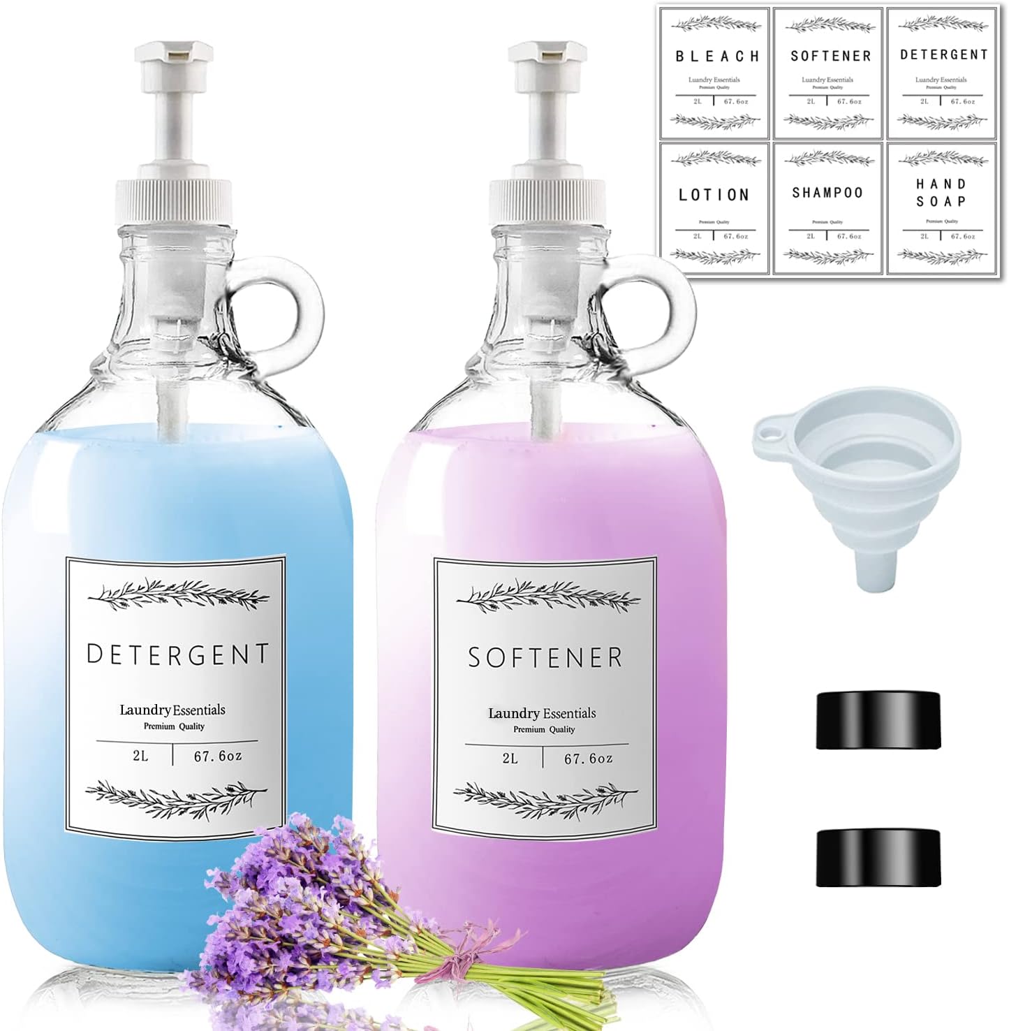 Liquid Laundry Detergent Dispenser for Laundry Room (2 Pack),Fabric