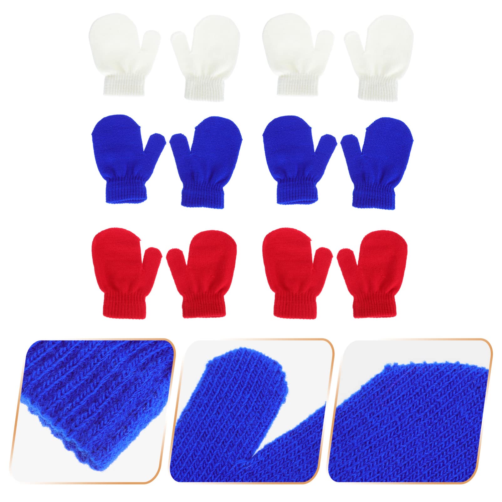 BESTYASH Guantes Tejer Mitones De Bebé Recién Nacido Mitones Mitones Infantiles Bebés De Punto Rellenos De Calcetín De Navidad Forro Polar Frío Hilo Acrílico